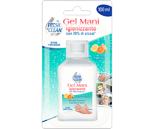 Gel Igienizzante Fresh&Clean 100ml - Con profumazione agli agrumi